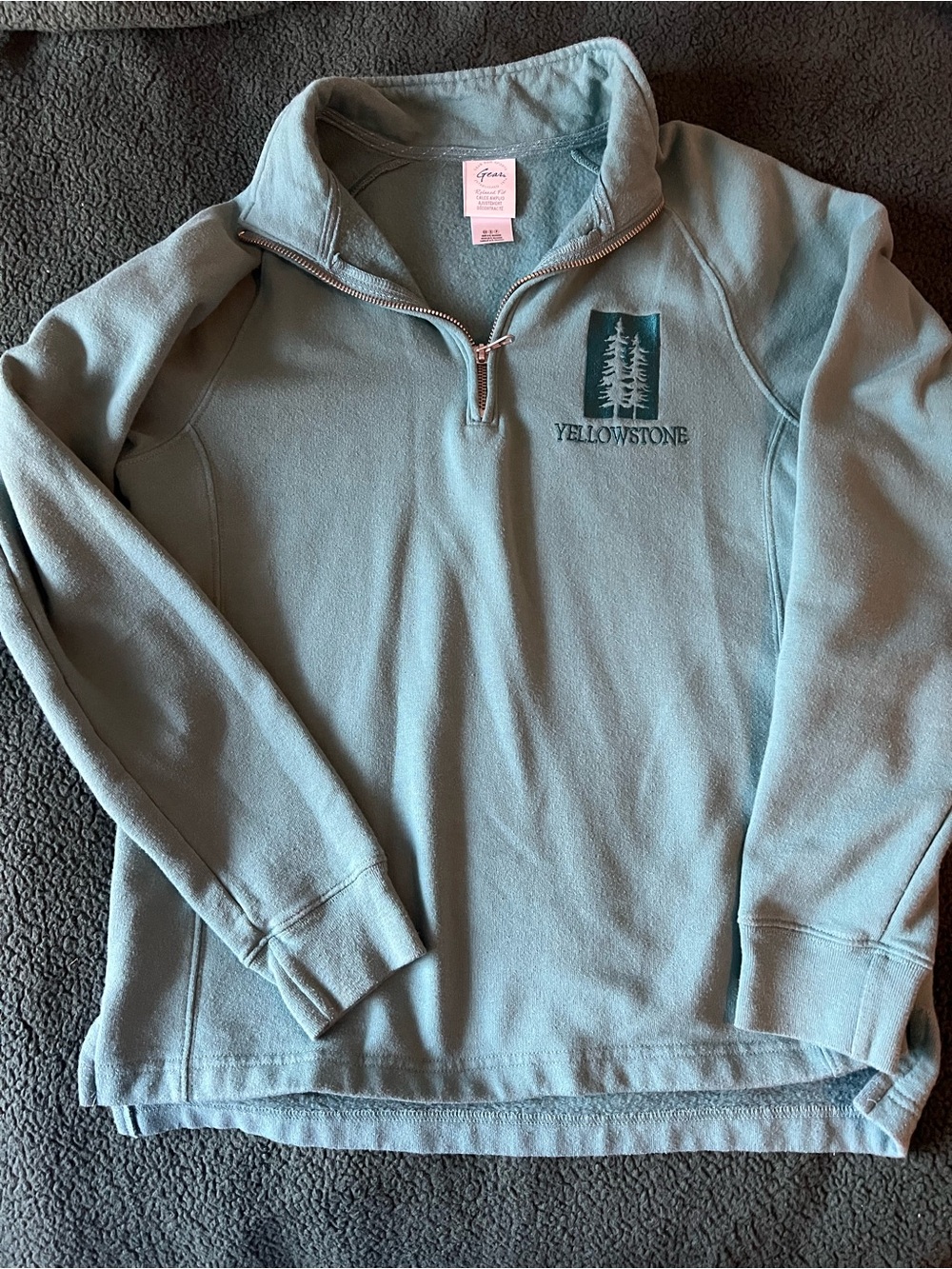 Gear For Sports Teal Quarter-Zip Pullover with Yellowstone Embroidered Logo